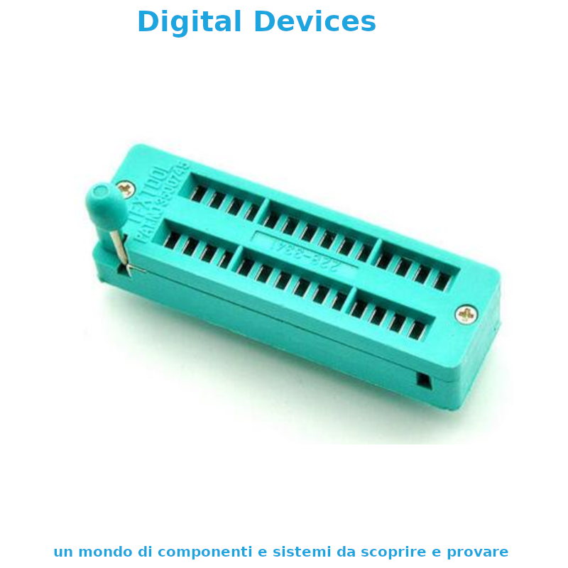 Narrow 28-pin dip ZIF socket