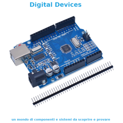 Uno R3 Development Board Compatible Arduino IDE - Cpu ATMega328 smd USB B + strip 40 pin