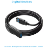 USB A 3.0-3.1 Male to Female Extension Cable - 1 - 2 Meters