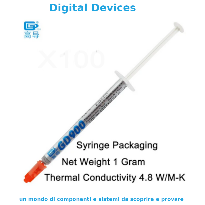 Thermal Paste Syringe GD900 4.8 W/M-K 1-3-7 g.