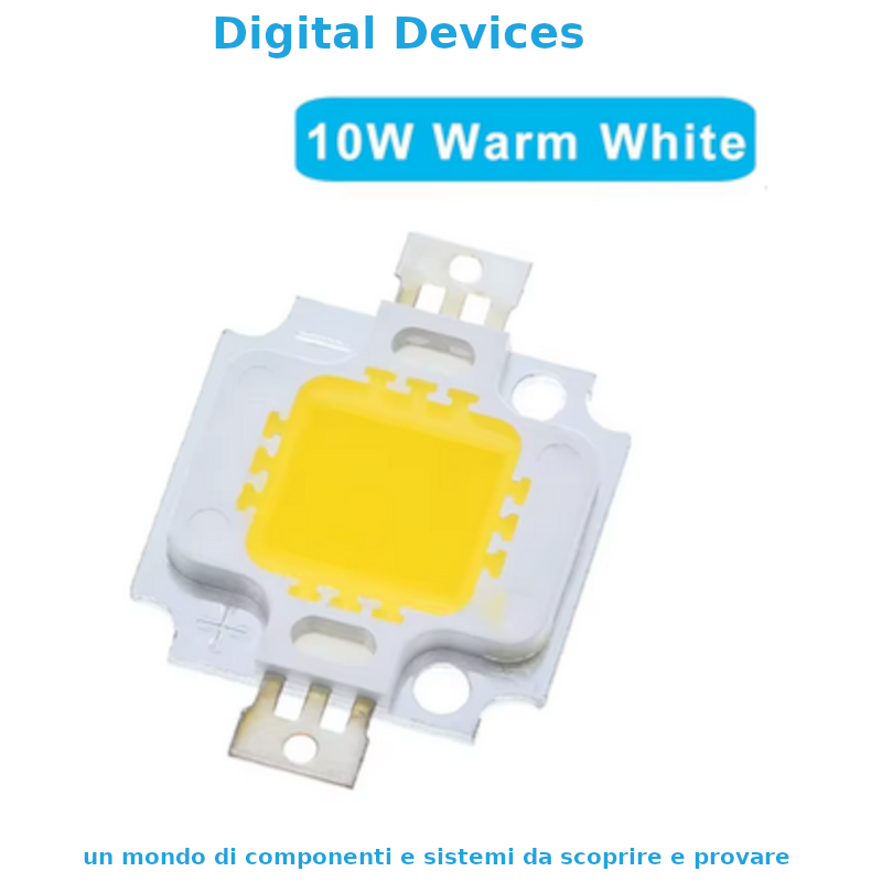 LED Chip 12 - 36 V 10 W Warm White Light