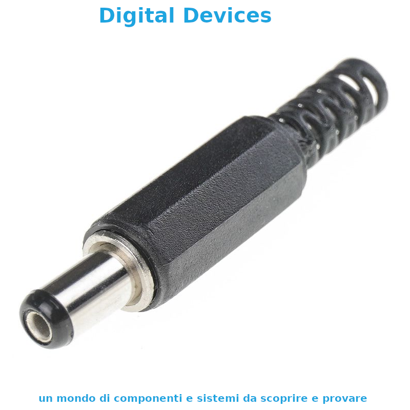 DC Power Connector 5.5 x 2.1 mm - Solder Male Plug