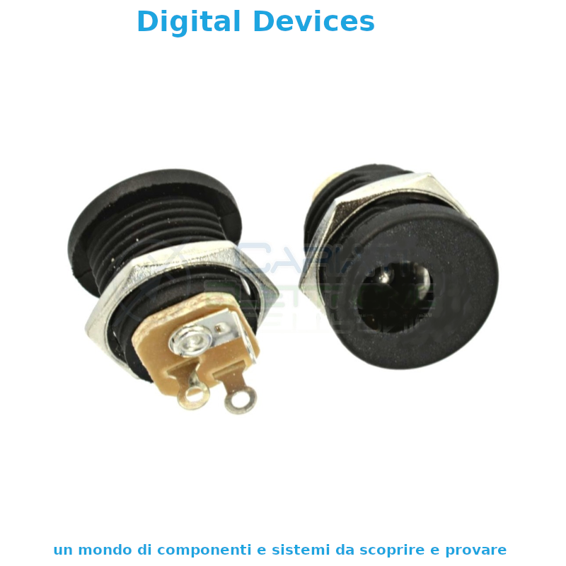 DC Power Connector 5.5 x 2.1 mm - Female Panel Socket